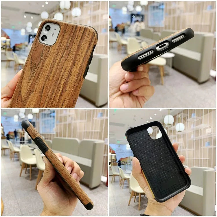 Wooden iPhone back cover case in natural timber finish for iPhone 11 Pro