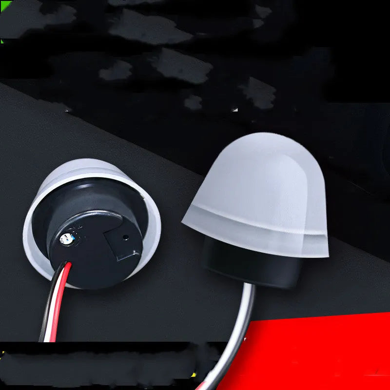 White automatic induction street lamp with 3-5 metre sensor range for 220V outdoor security lighting