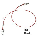 54cm green anti-bite fishing steel wire with a double buckle pin on a blue background.