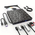 Black external USB CD/DVD drive with compact rectangular design