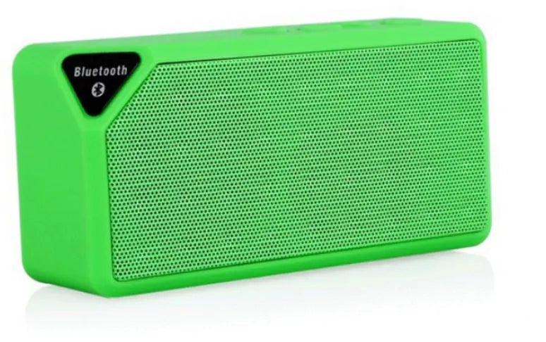 Cannon X3 small cube-shaped wireless Bluetooth speaker in black, blue, green, red, and yellow colour options.