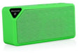 Cannon X3 small cube-shaped wireless Bluetooth speaker in black, blue, green, red, and yellow colour options.