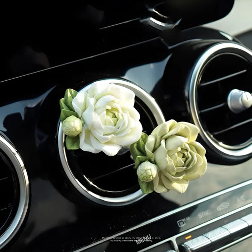 Solid gypsum car air vent perfume ornament with jasmine fragrance measuring 5cm by 4.5cm