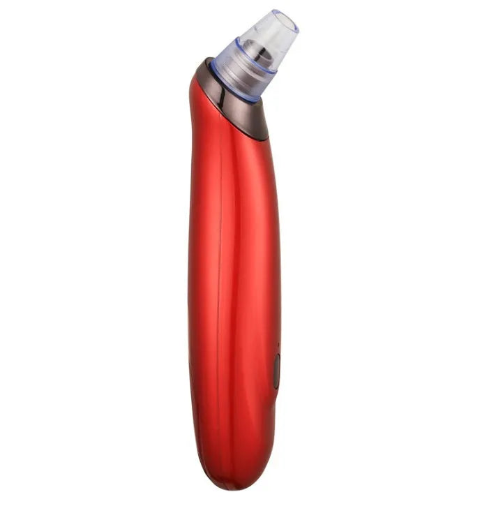 Electric blackhead remover device with multiple nozzle tips for facial pore cleaning