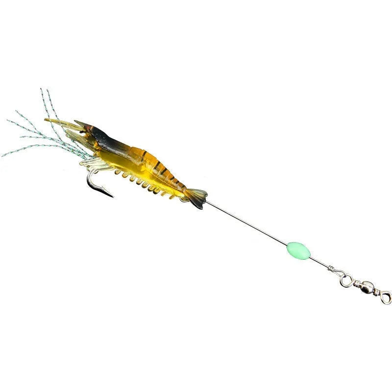Luer soft fishing lure with hook in assorted colours including luminous variants