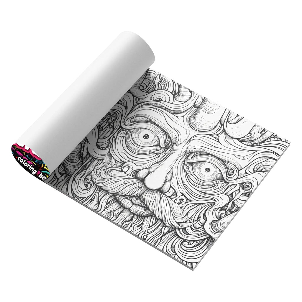 Acid tour colour creative painting book measuring 200mm in length with paper construction