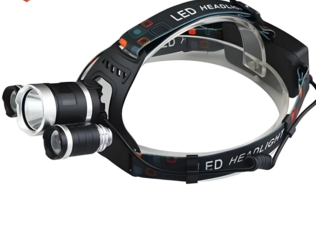 CREE XM-L T6 rechargeable aluminium headlamp with adjustable strap and Hawkeye lens