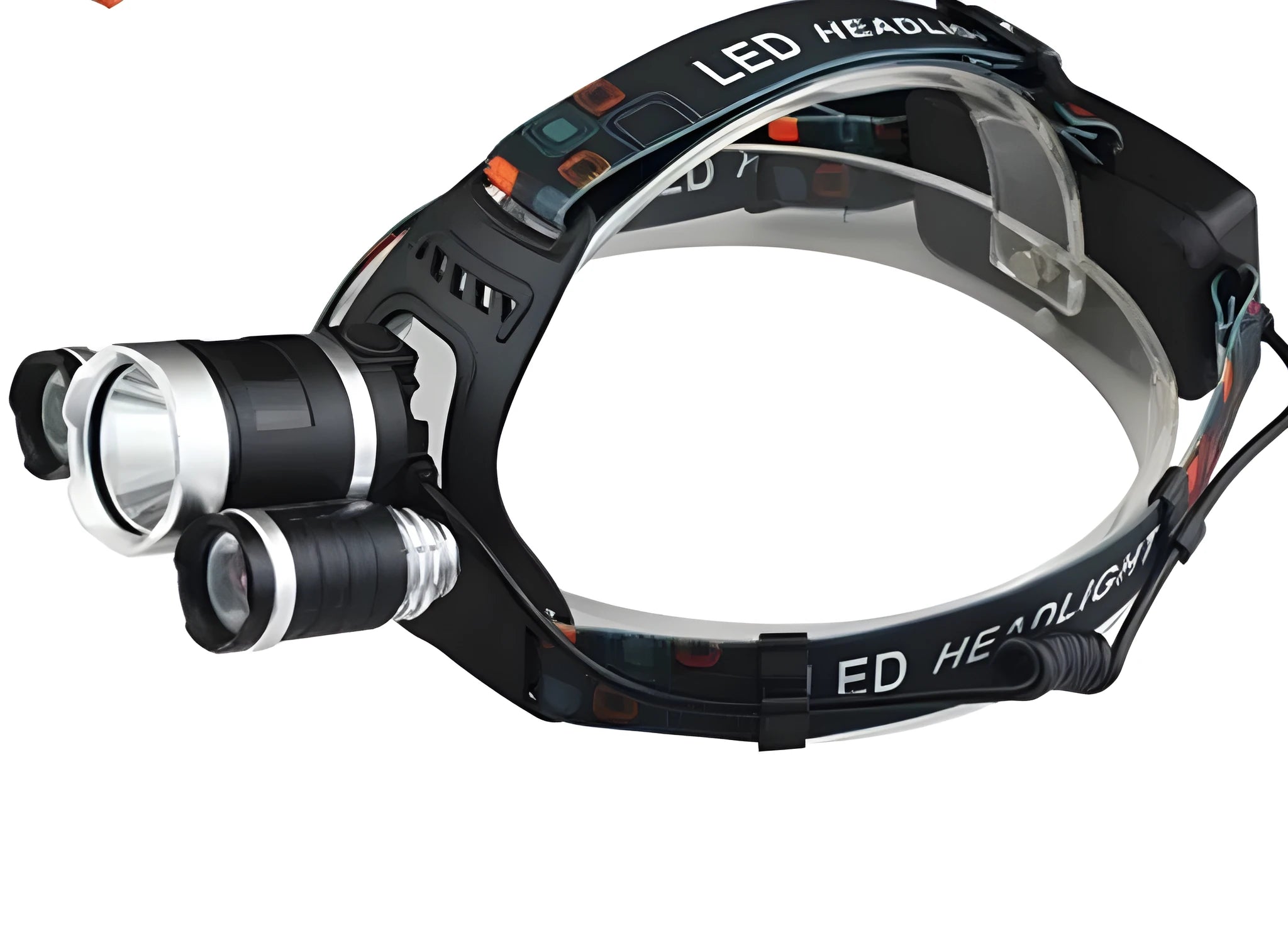 CREE XM-L T6 rechargeable aluminium headlamp with adjustable strap and Hawkeye lens