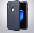 WeFor black PU leather and silicone case for OnePlus 6 phone with screen protector.
