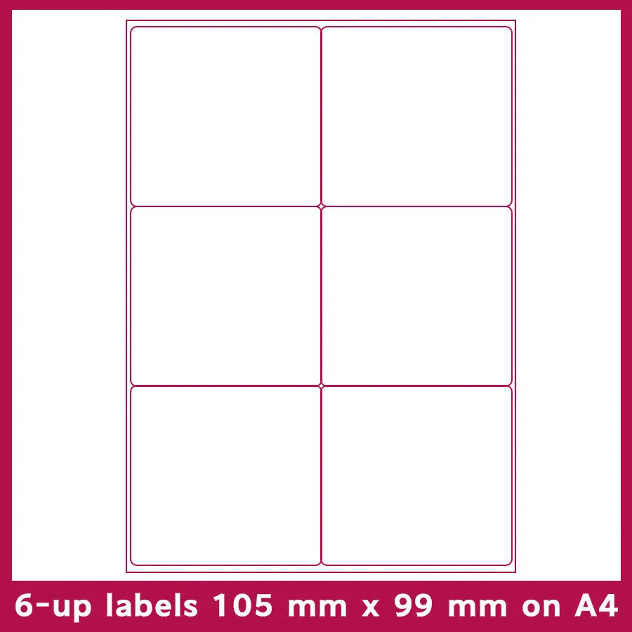 A4 paper FBA barcode labels showing ten different grid formats for printing