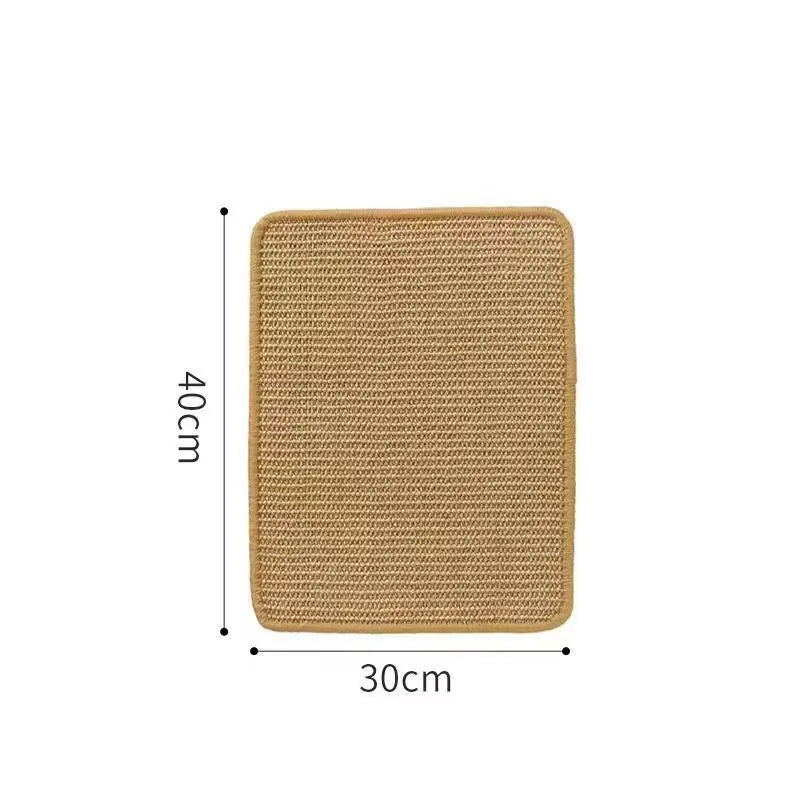 Sisal cat scratch board with woven blanket surface in pastoral style design