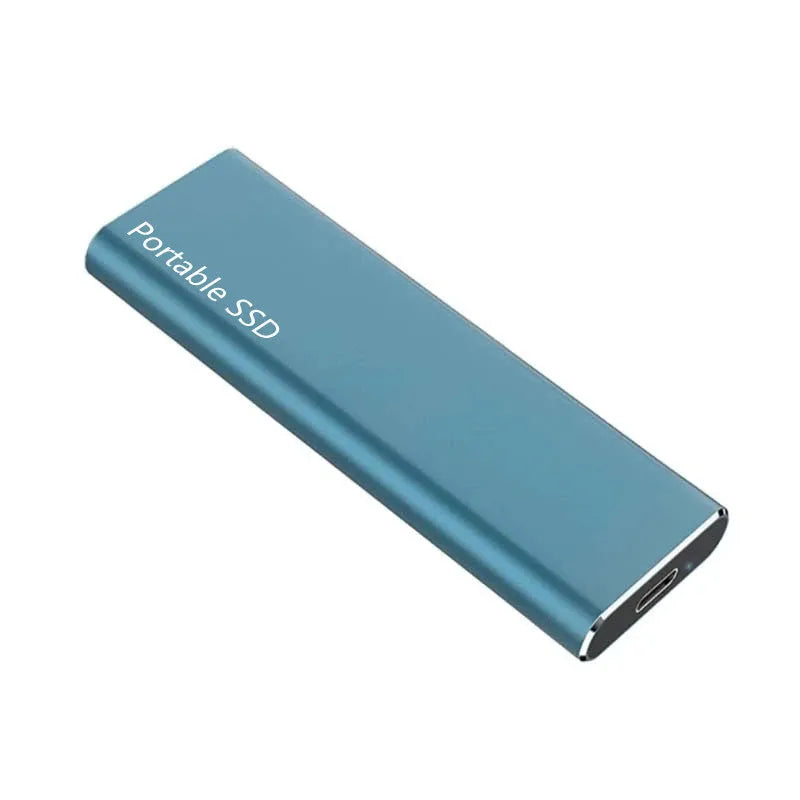 Red ultra-thin metal mobile SSD portable hard drive for high-capacity storage.