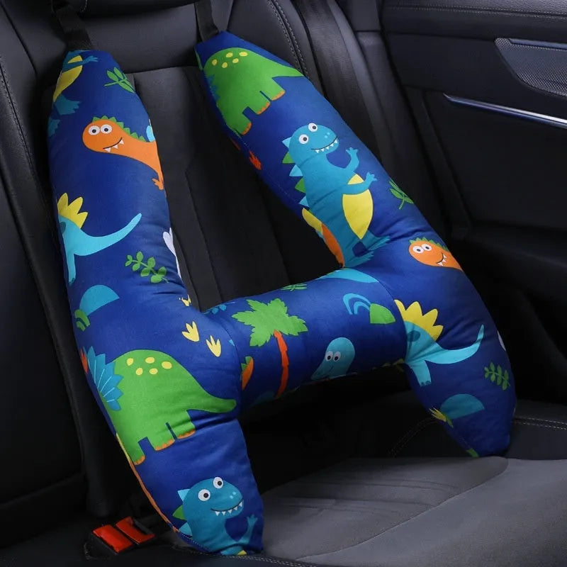 Car headrest neck pillow 55x70cm with printed pattern and pearl cotton filling