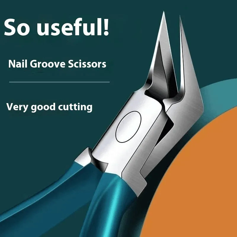 Portable fingernail maintenance kit with plastic and stainless steel tools including pliers and tongs