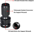 Hexagonal handle scaling bit holder with telescopic sleeve for drive size adaptation