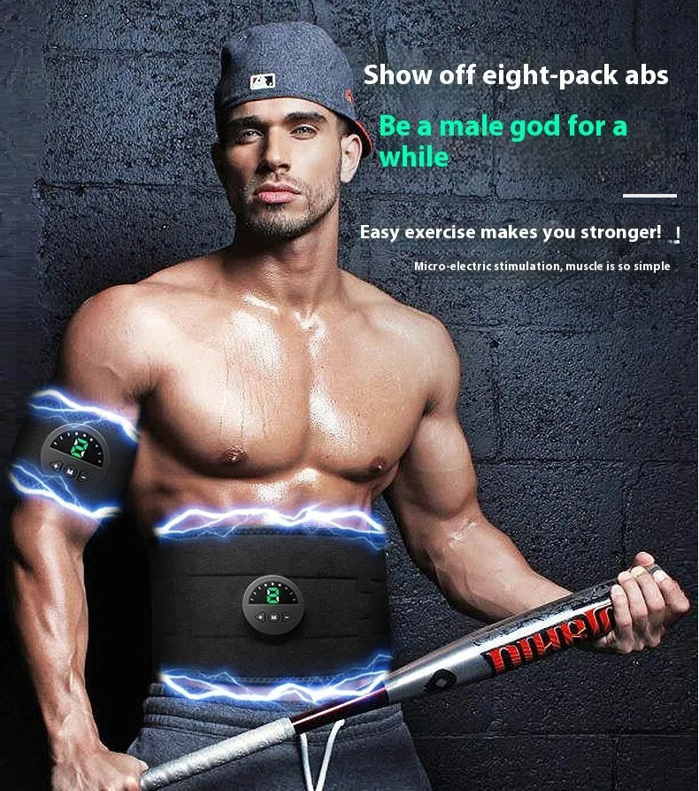 Display screen fitness belt for waist and abdomen workouts with 120cm adjustable length