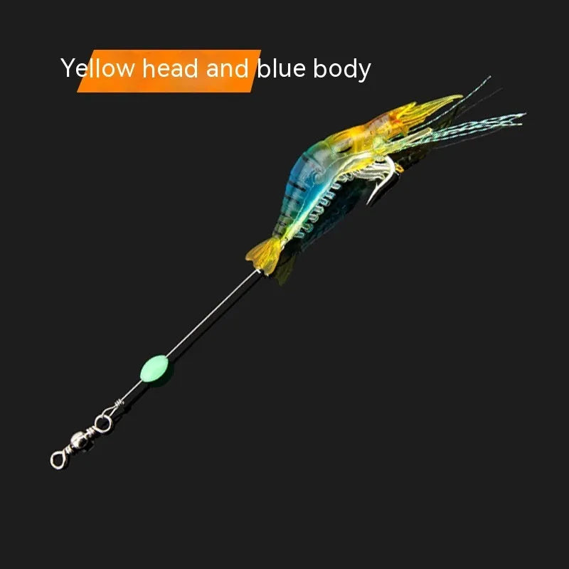 Luer soft fishing lure with hook in assorted colours including luminous variants