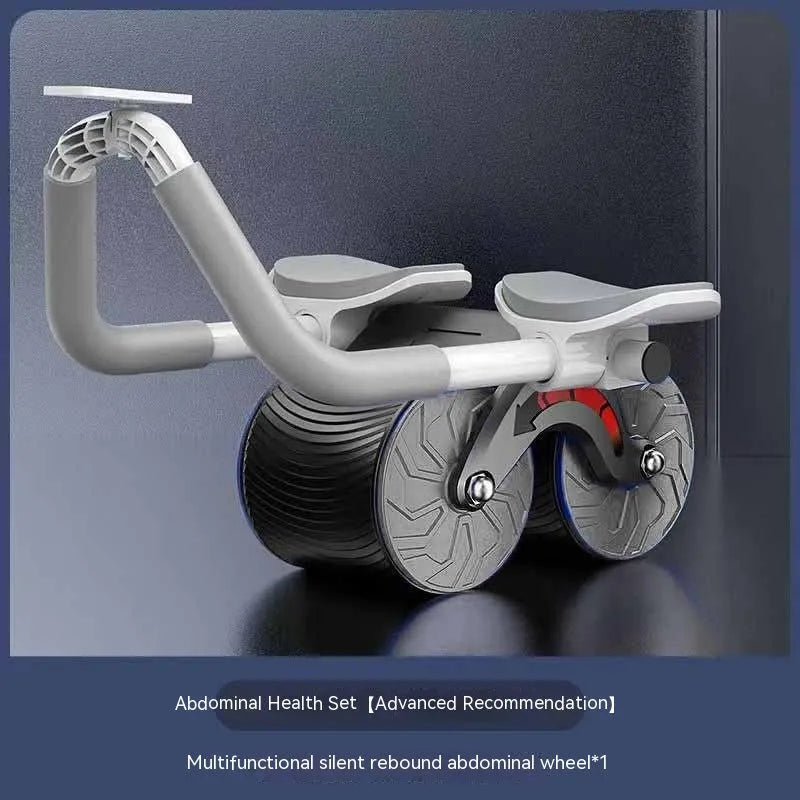 Automatic rebound abdominal wheel with lock edge yoga mat for core exercises