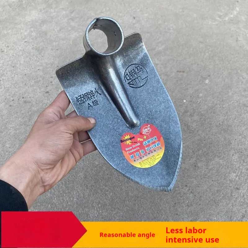 Agricultural pointed hoe tool with manganese steel construction for weeding and ploughing