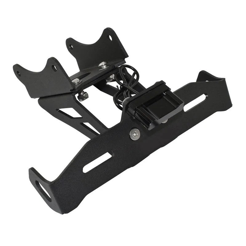 Black aluminium alloy Honda motorcycle rear licence plate holder with fixed mounting bracket