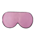 Double-sided mulberry silk eye mask in multiple colours, showing embroidery and print detail.
