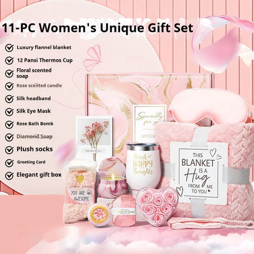 Modern simple style aromatherapy candle soap bath gift set with plastic packaging.
