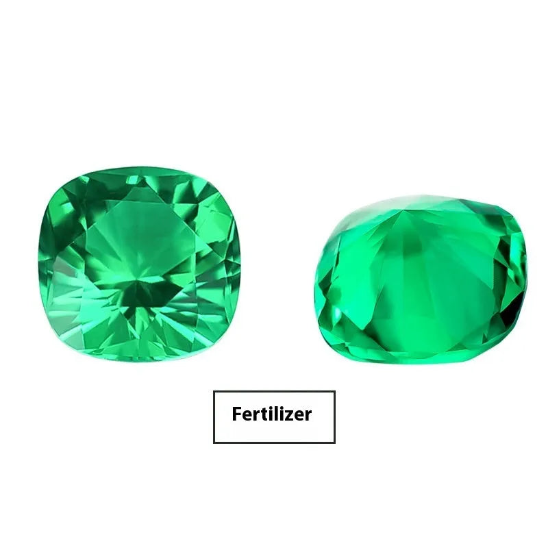 Columbia green cultivated emerald loose stones showing round and rectangular grandmother cuts in various sizes