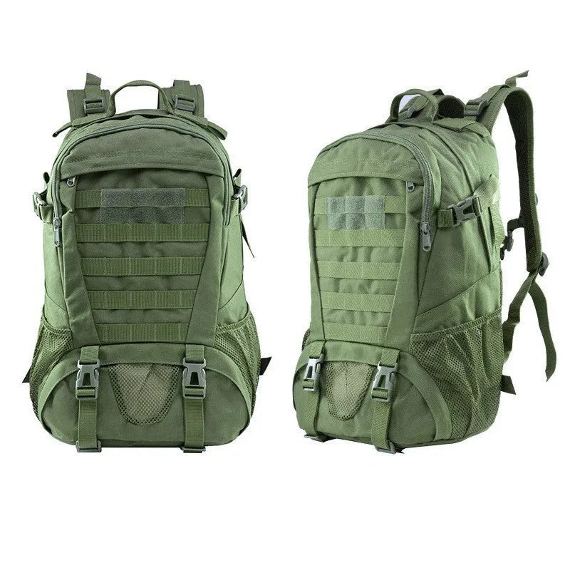 Oxford cloth mountaineering backpack in camouflage pattern with air pillow belt system for outdoor hiking