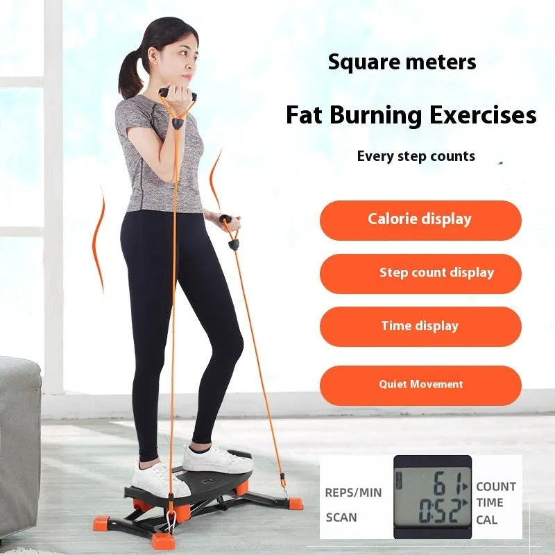 Black JS101A mini fitness skiing machine for home indoor exercise