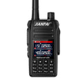 Black aviation radio headset with full band capability, waterproof and dustproof construction