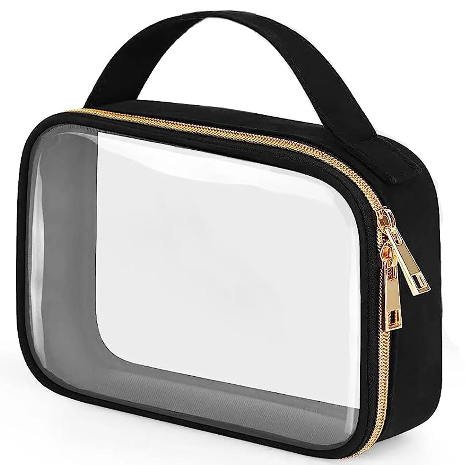 Transparent PVC lipstick storage wash bag with detachable chain in 7.85 inch size