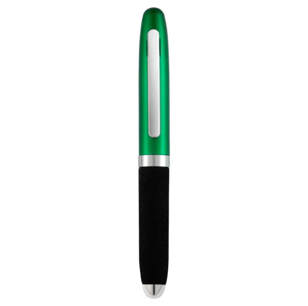 EVA metal cap mini ballpoint pen in silver with choice of seven refill colours.
