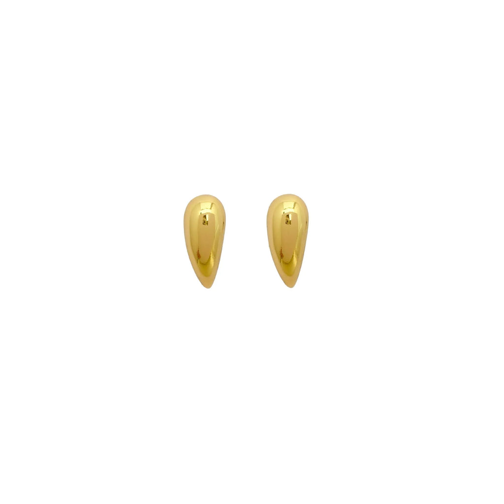 Copper geometric droplet earrings with electroplated finish sold as a pair in clip or stud style minimalist women's accessory