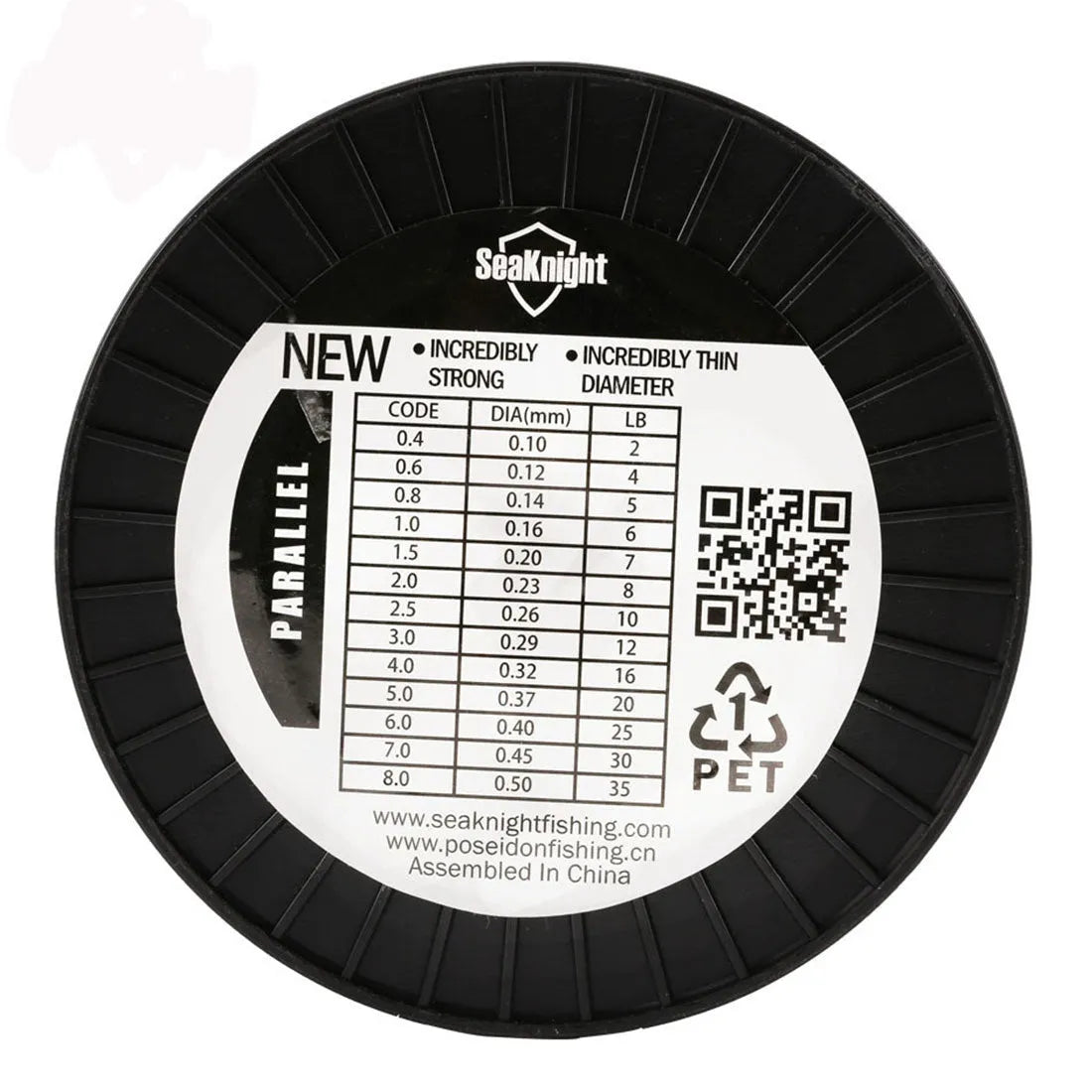 Seaknight 1000 metre spool of nylon fishing line in available colours and diameters.