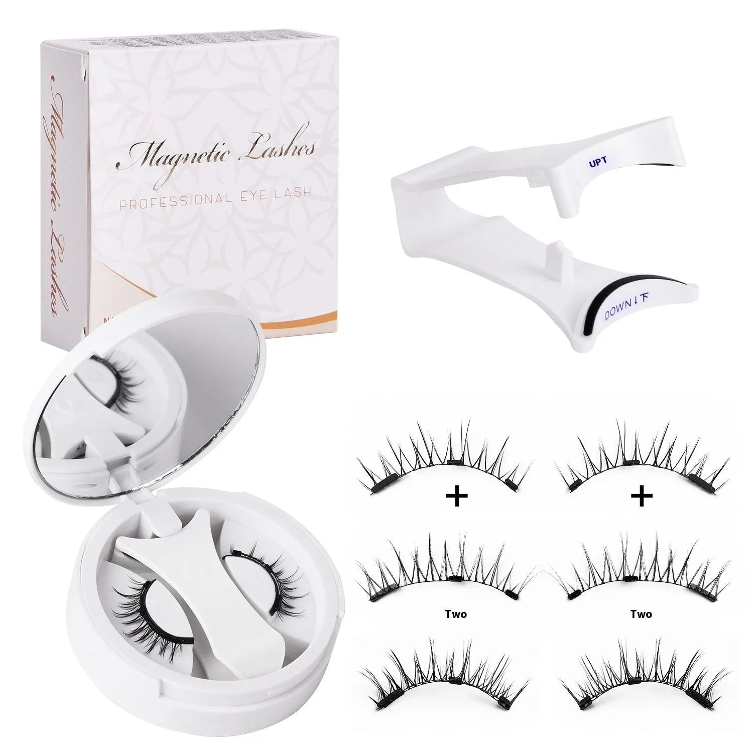 Portable chemical fibre false eyelash storage box with integrated soap holder compartments