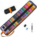 Set of 50 wooden coloured pencils in a wooden storage case for oil painting.