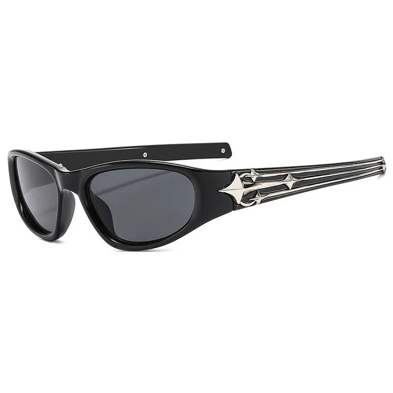 Outdoor sports windproof sunglasses with PC frame and polycarbonate lenses in six colour options