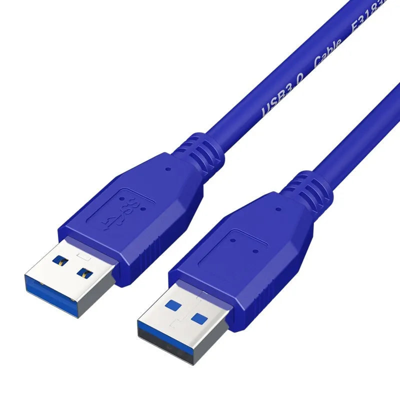 USB 3.0 Type A male to Type A male data cable for mobile hard drive boxes with nickel-plated connectors