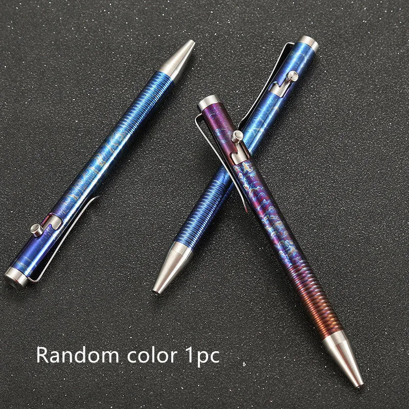 Titanium alloy magic colour gun bolt handle ball pen with phantom finish