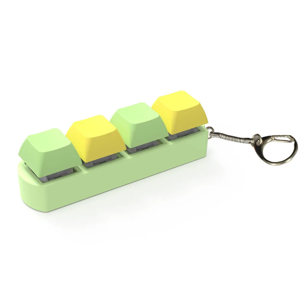 Four-key mechanical keyboard switch tester with ABS plastic housing showing 22x27x85mm dimensions