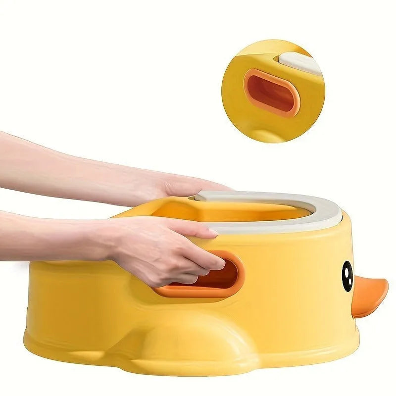 Blue PVC duck-shaped pet bathtub for dogs and cats on a white background.