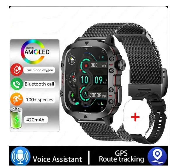 QX11 smart watch with TFT touch screen showing health metrics on wrist