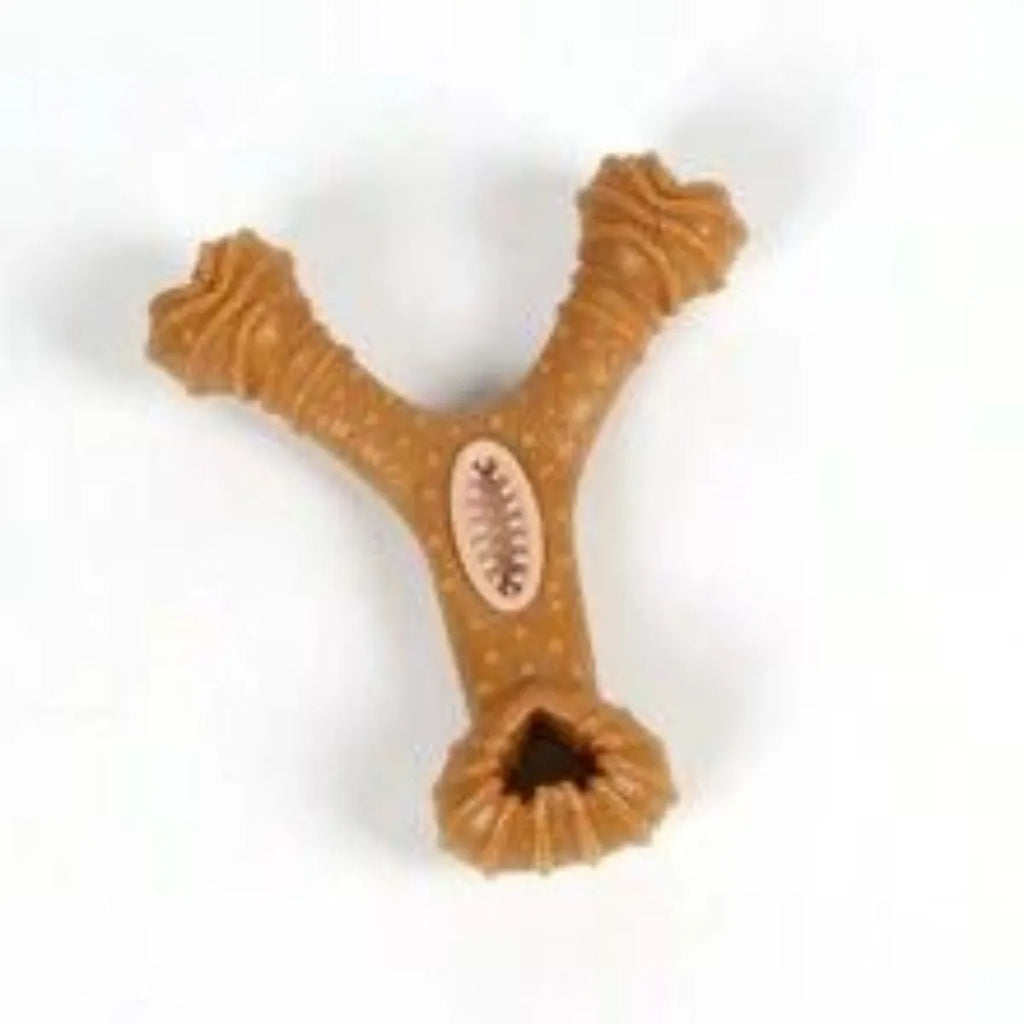 TPR dog chew bone toy in 8-shape and Y-shape designs for teeth cleaning