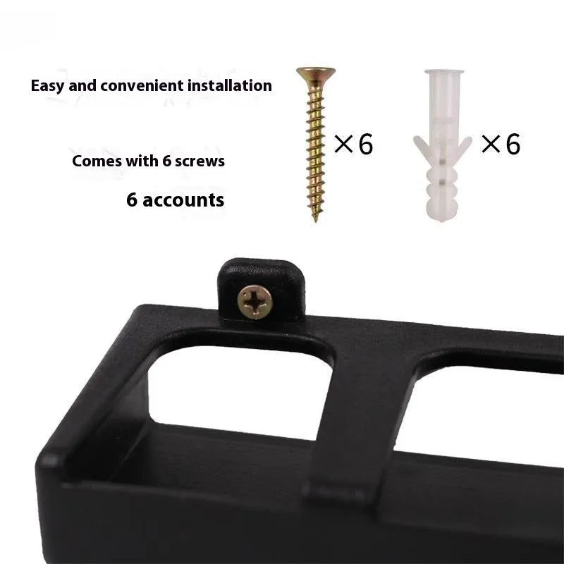 ABS plastic wall-mounted fishing rod holder with choice of horizontal or upright mounting styles