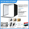 50cm studio light box with metal frame and collapsible design for product photography