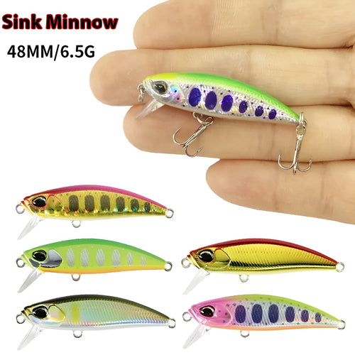 48mm Japanese mino fishing lure for mandarin fish and snakehead in various colours