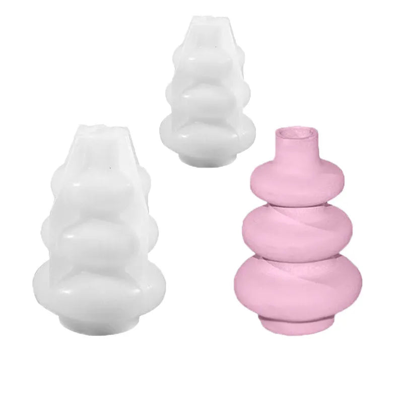 Silicone circle vase mould for cake decorating and resin crafts in two size options