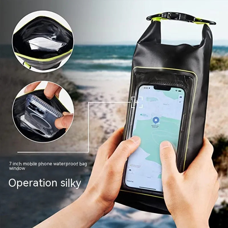 Waterproof crossbody bag in Army Green colour with adjustable strap for mobile phone protection
