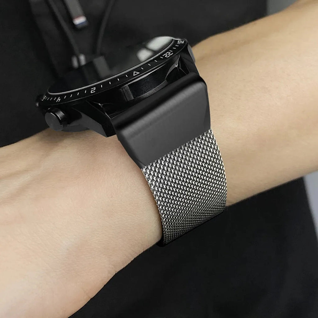 Stainless steel watch strap replacement for Garmin Fenix smartwatches in multiple colours
