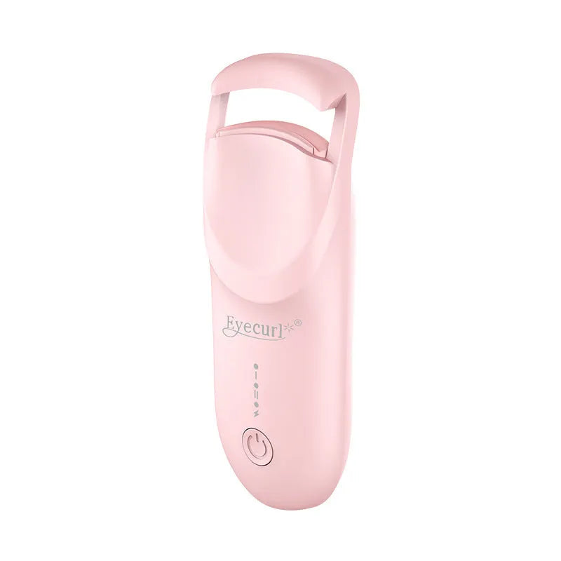 Electric heating eyelash curler in plastic construction with USB charging cable